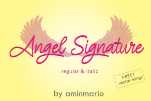 Angel Signature Font for Romantic Branding and Handmade Labels