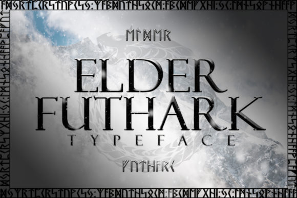 Elder Futhark Typeface: Ancient Runic Style for Handmade Crafts