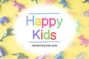 Happy Kids Typeface: Playful Script Handwritten Fonts for Campaign Visuals