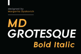 MD Grotesque Bold Italic: A Modern Typeface for Handmade Brands