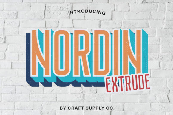 Nordin Extrude Family: Bold Retro Typography for Modern Brand Identity